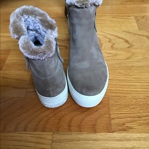 New Dolce Vita Tea suede faux fur sneaker booties